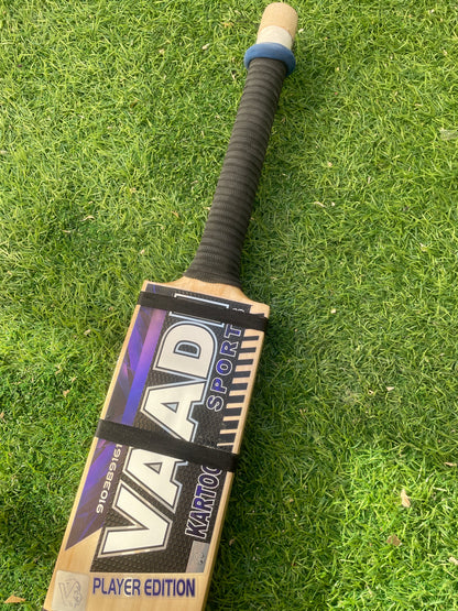 VAADI SPORTS KARTOOS FLAT BLADE DIAMOND CUT (GOLD EDITION) - HARD TENNIS BAT
